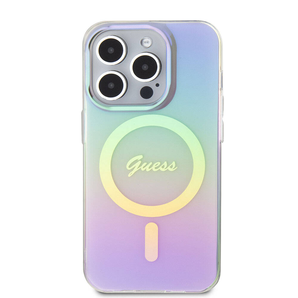 Ovitek MagSafe za Apple iPhone 15 Pro, Guess, IML Iridescent, Vijolična