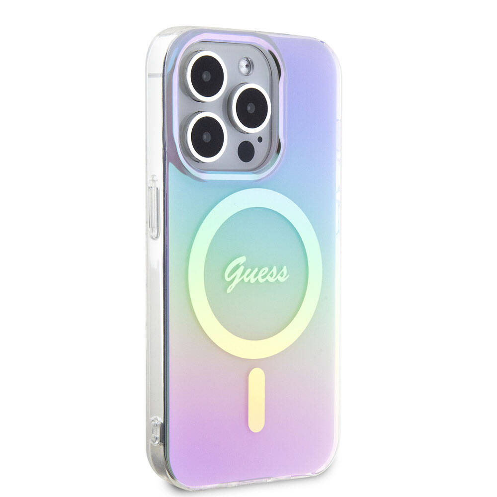 Ovitek MagSafe za Apple iPhone 15 Pro, Guess, IML Iridescent, Vijolična