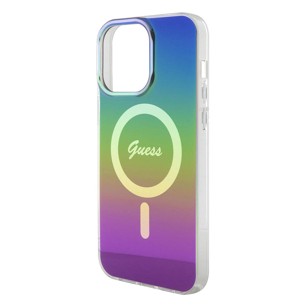 Ovitek MagSafe za Apple iPhone 15 Pro, Guess, IML Iridescent, Večbarven