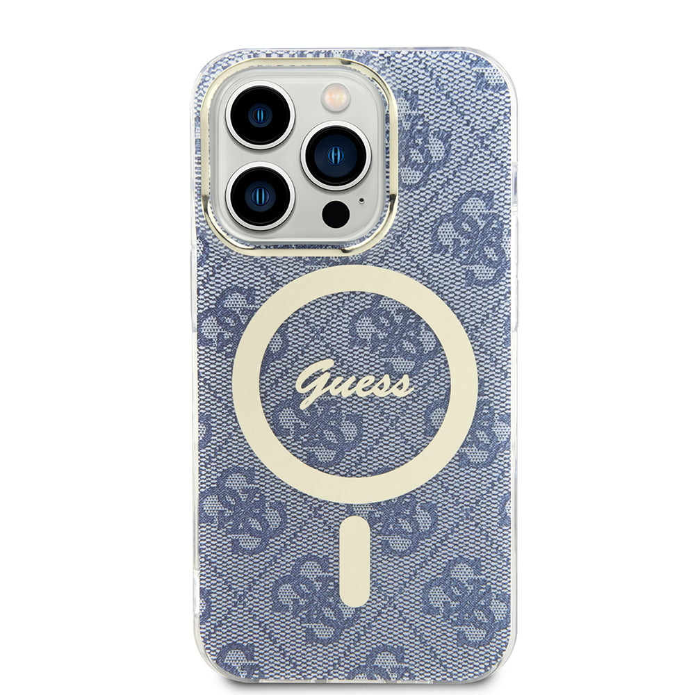 Ovitek MagSafe za Apple iPhone 15 Pro Max, Guess, IML 4G, Modra