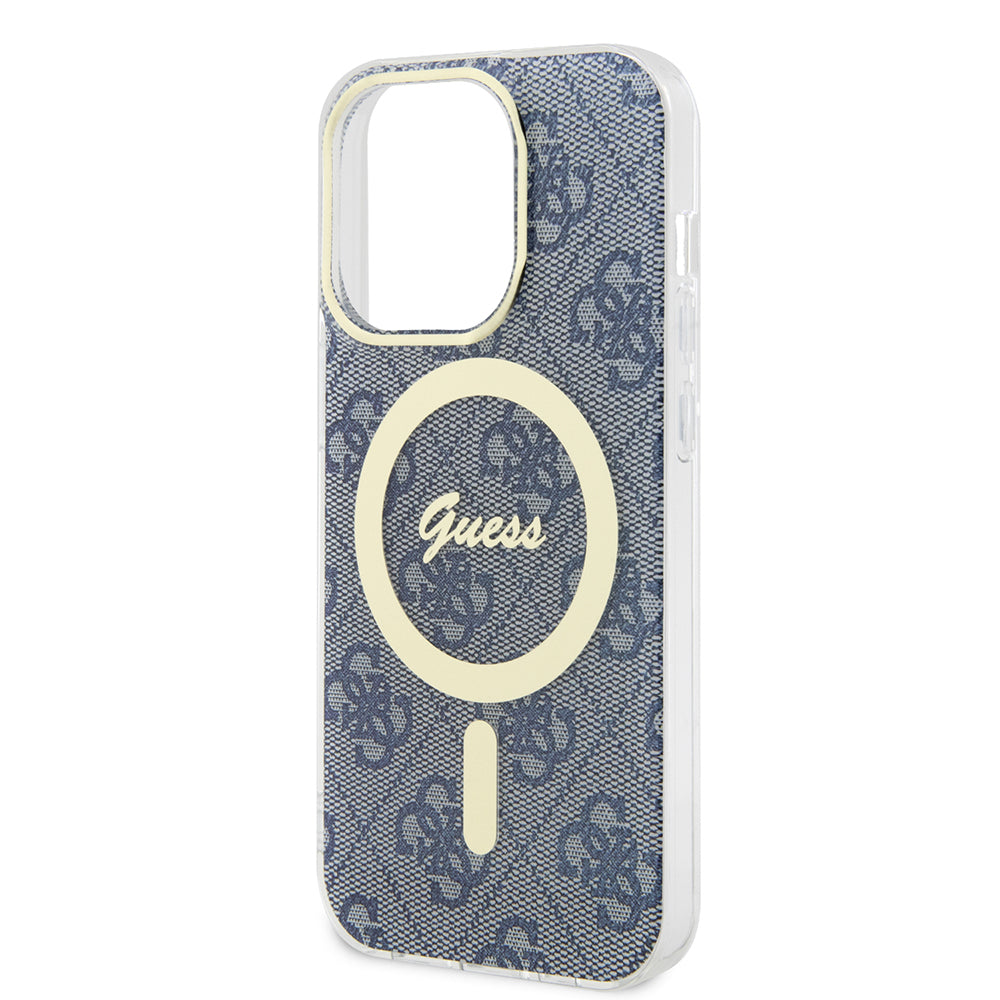 Ovitek MagSafe za Apple iPhone 15 Pro Max, Guess, IML 4G, Modra