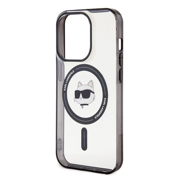 Ovitek MagSafe za Apple iPhone 15 Pro Max, Karl Lagerfeld, IML Choupette's Head, Prozoren