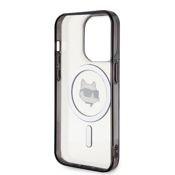 Ovitek MagSafe za Apple iPhone 15 Pro Max, Karl Lagerfeld, IML Choupette's Head, Prozoren