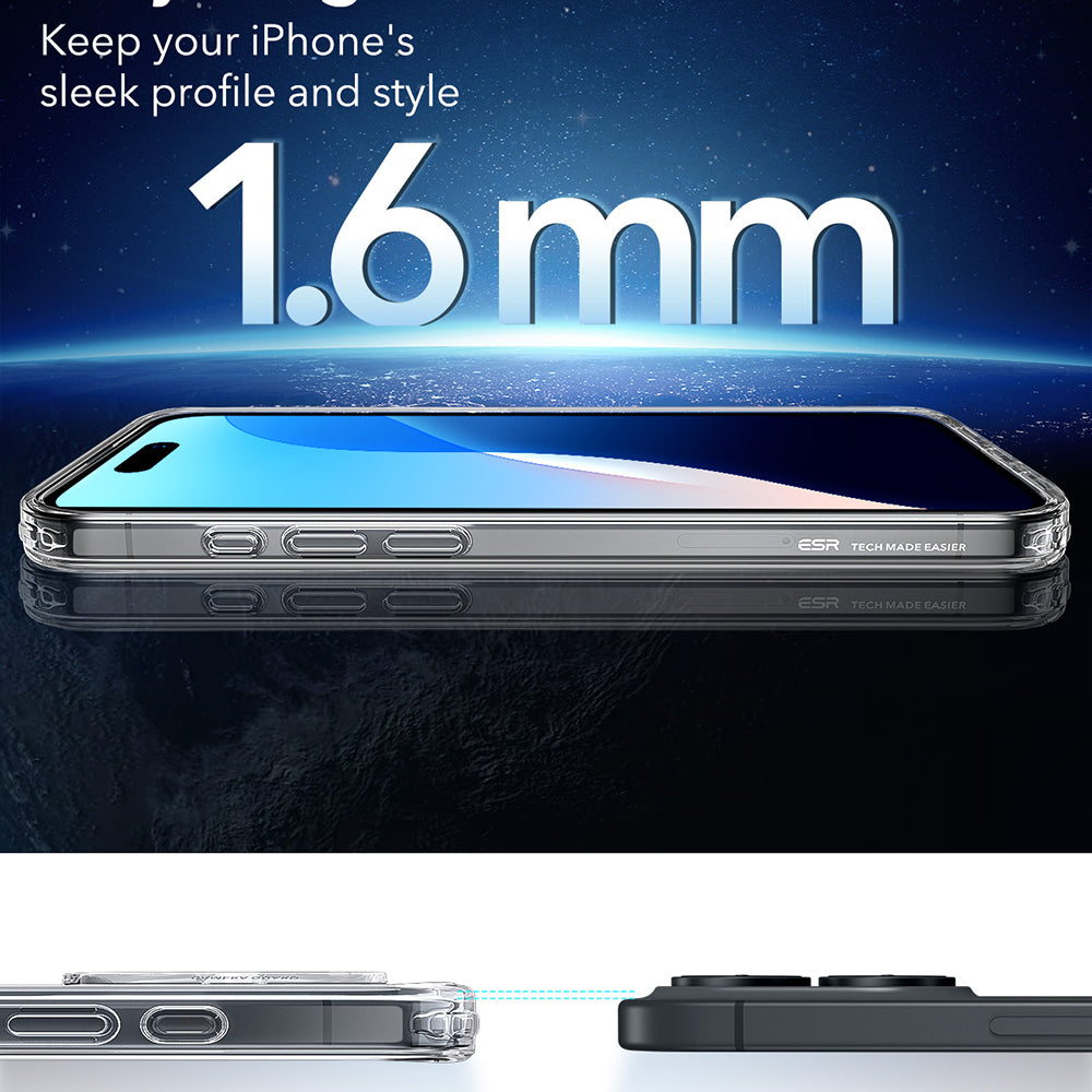 Ovitek MagSafe za Apple iPhone 16, ESR, Classic Hybrid, Prozoren