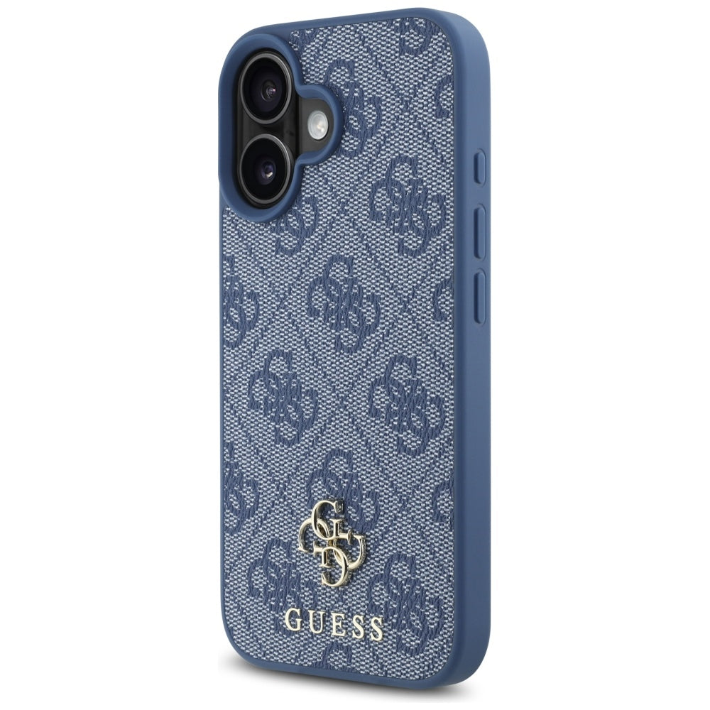 Ovitek MagSafe za Apple iPhone 16, Guess, 4G Small and Classic Logo, Modra