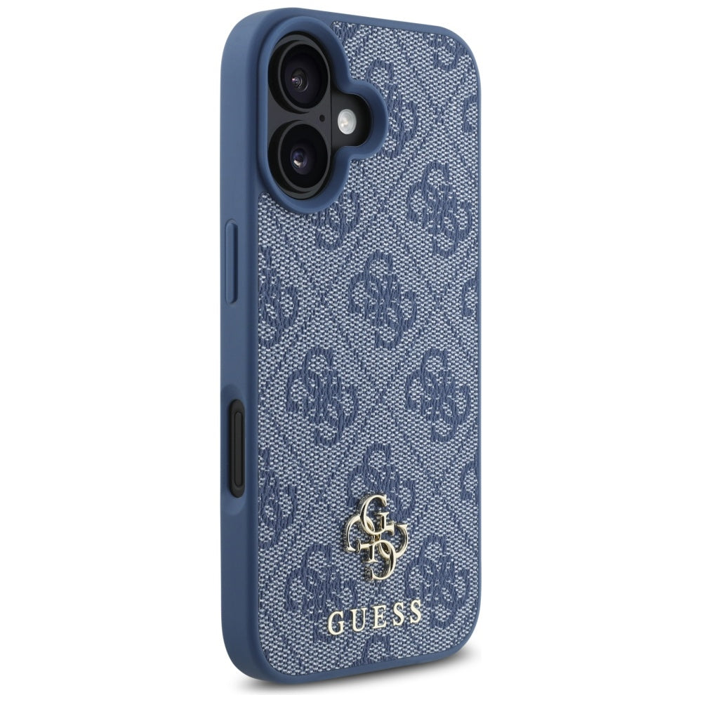 Ovitek MagSafe za Apple iPhone 16, Guess, 4G Small and Classic Logo, Modra