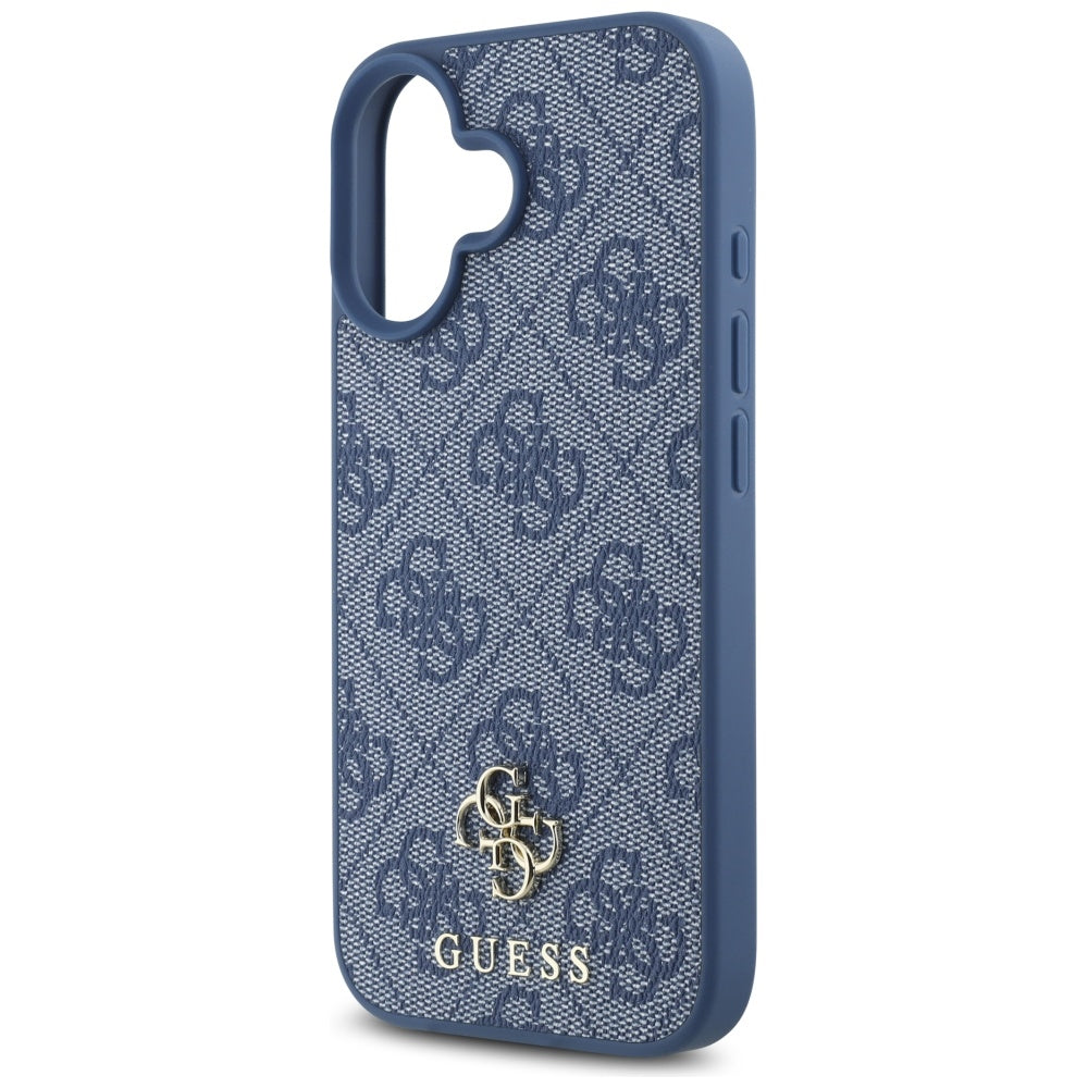 Ovitek MagSafe za Apple iPhone 16, Guess, 4G Small and Classic Logo, Modra