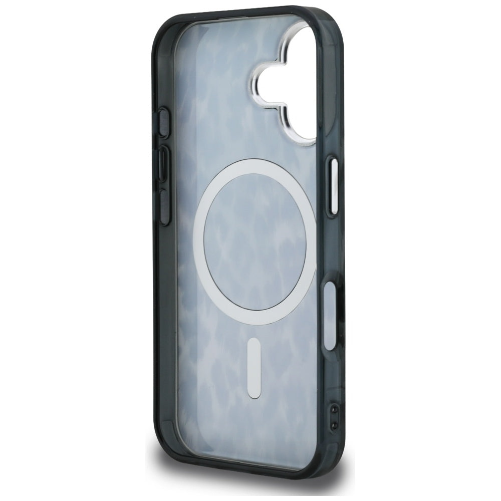 Ovitek MagSafe za Apple iPhone 16, Karl Lagerfeld, IML Leopard vzorec, Črn