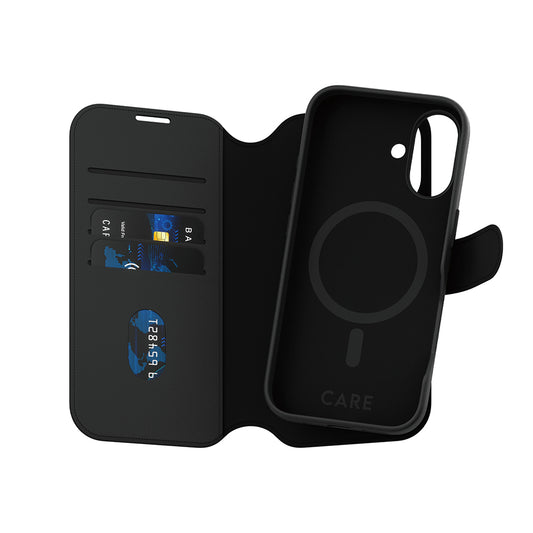 Ovitek MagSafe za Apple iPhone 16, PanzerGlass, Care Feature Tango Two-in-One, Črn