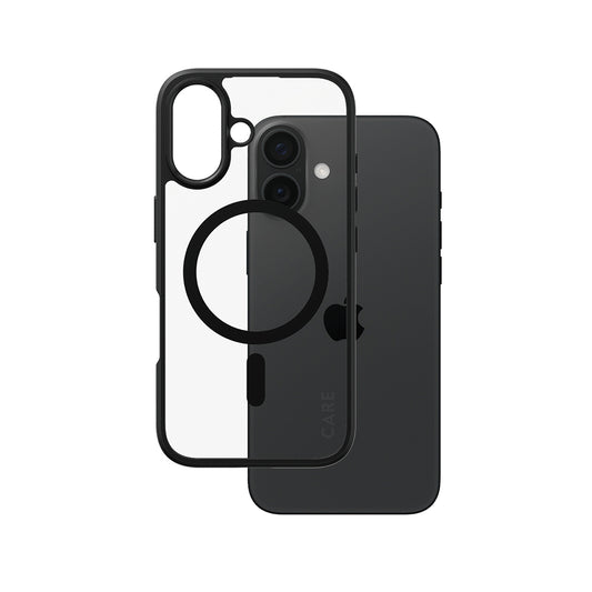 Ovitek MagSafe za Apple iPhone 16, PanzerGlass, Care Urban Combat, Prozorno Črn