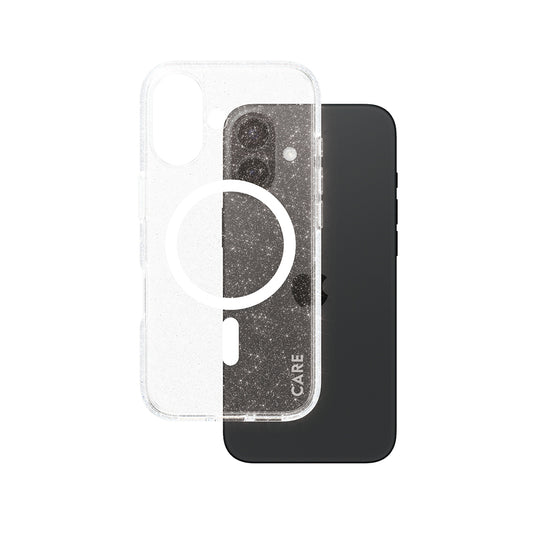 Ovitek MagSafe za Apple iPhone 16, PanzerGlass, Care Urban Combat Star Lit, Prozorna Bela