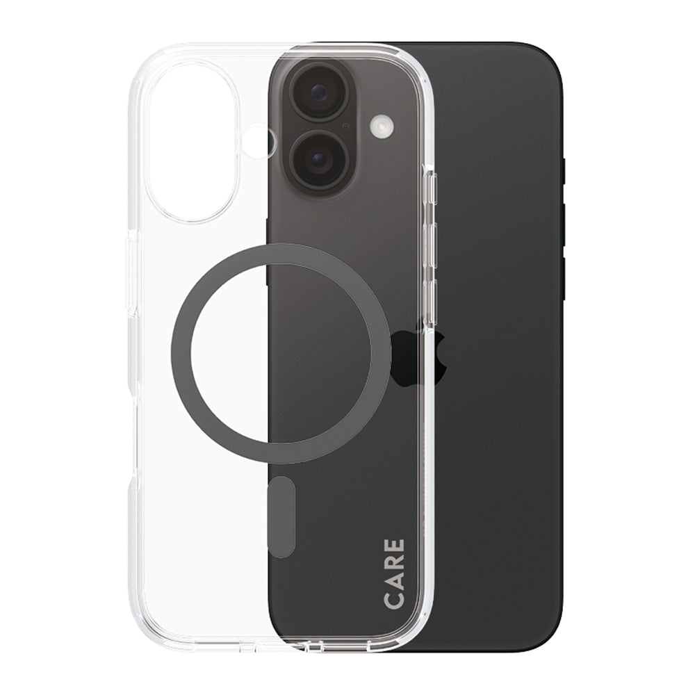 Ovitek MagSafe za Apple iPhone 16, PanzerGlass, Care Urban Combat, Prosojno Črn