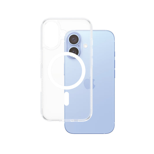 Ovitek MagSafe za Apple iPhone 16, PanzerGlass, HardCase, Prozorno Bel