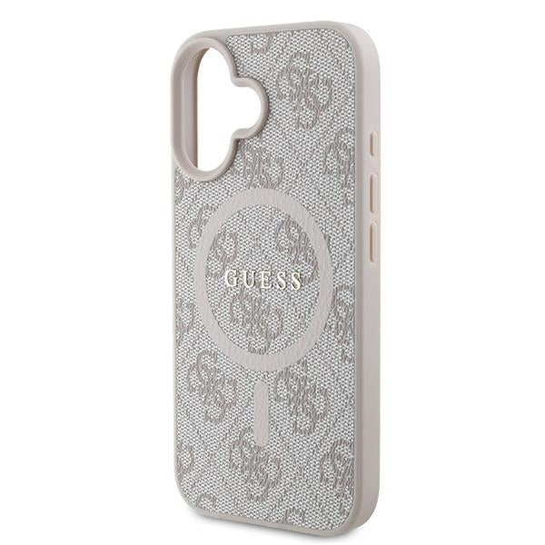 Ovitek MagSafe za Apple iPhone 16 Plus, Guess, 4G Ring Classic Logo, Roza
