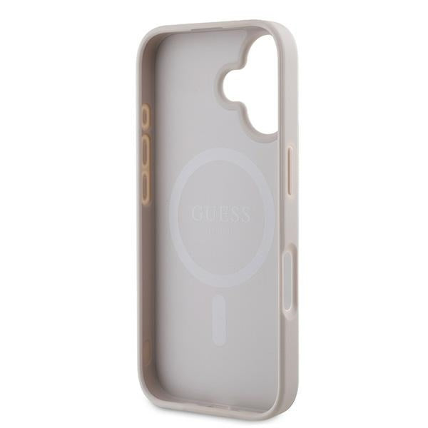 Ovitek MagSafe za Apple iPhone 16 Plus, Guess, 4G Ring Classic Logo, Roza
