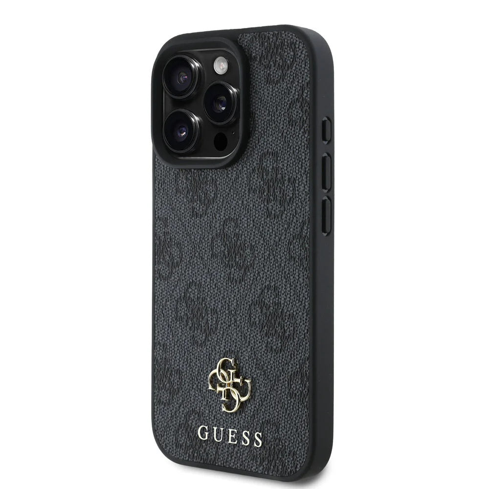 MagSafe ovitek za Apple iPhone 16 Pro, Guess, 4G Classic, črn