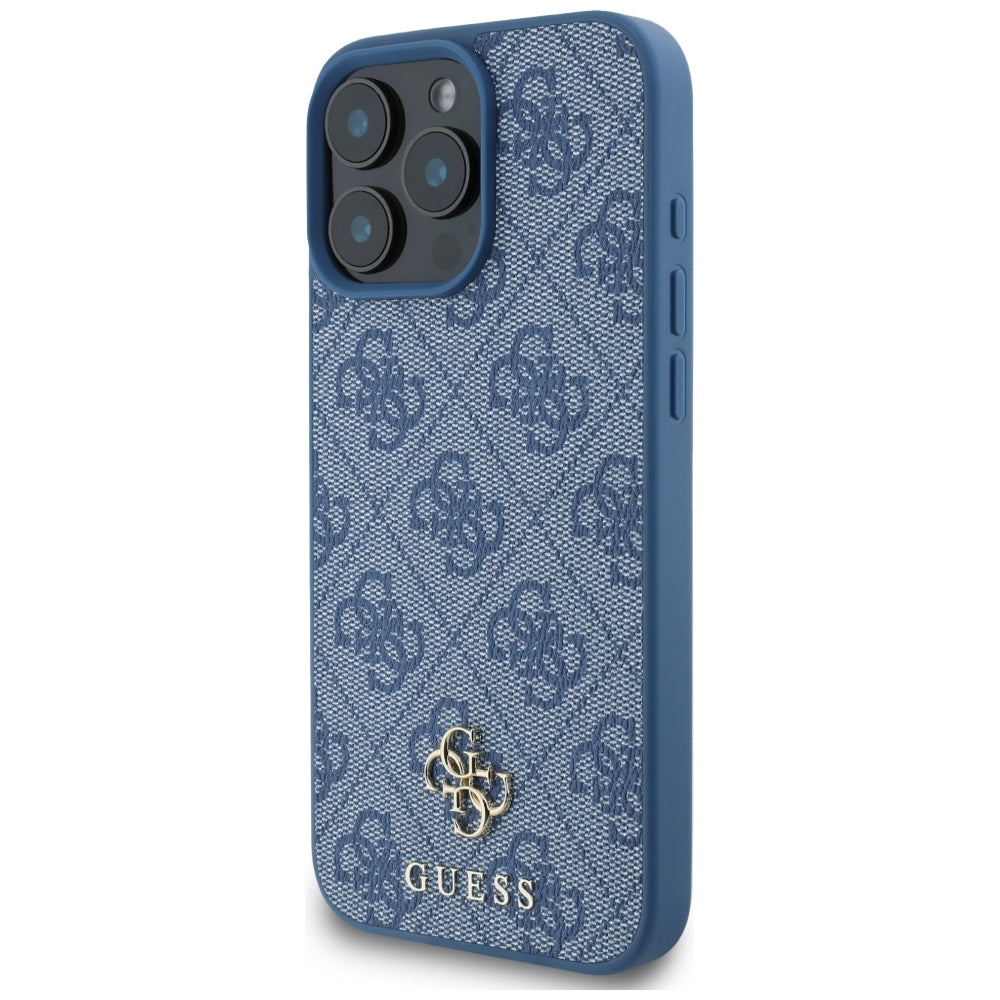 Ovitek MagSafe za Apple iPhone 16 Pro, Guess, 4G Small and Classic Logo, Modra