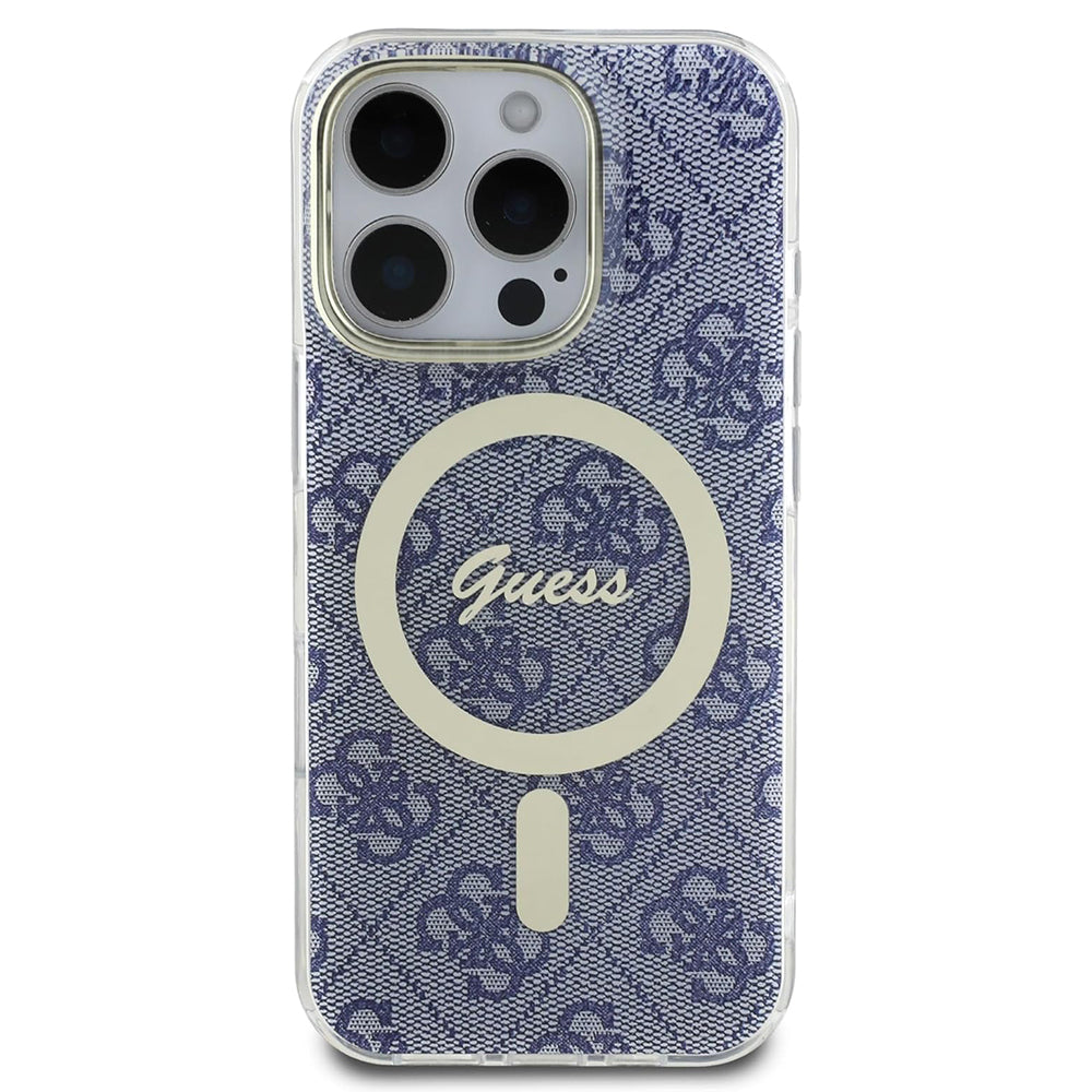 Ovitek MagSafe za Apple iPhone 16 Pro, Guess, IML 4G, Modra