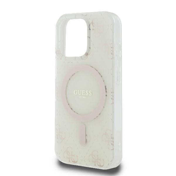 Ovitek MagSafe za Apple iPhone 16 Pro, Guess, IML 4G Background, Bela
