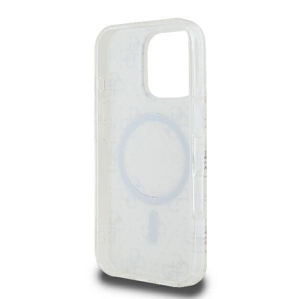 Ovitek MagSafe za Apple iPhone 16 Pro, Guess, IML 4G Background, Bela