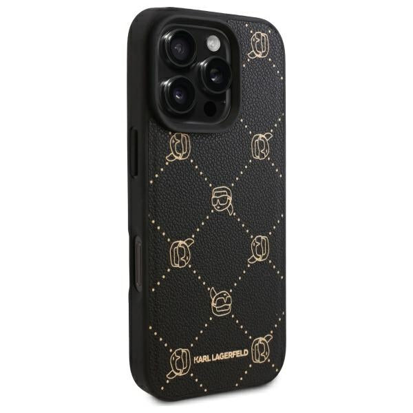 MagSafe Case for Apple iPhone 16 Pro, Karl Lagerfeld, Karl's Head, Black