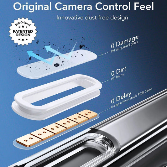 Ovitek MagSafe za Apple iPhone 16 Pro Max, ESR, Classic Hybrid Slide, Prozoren