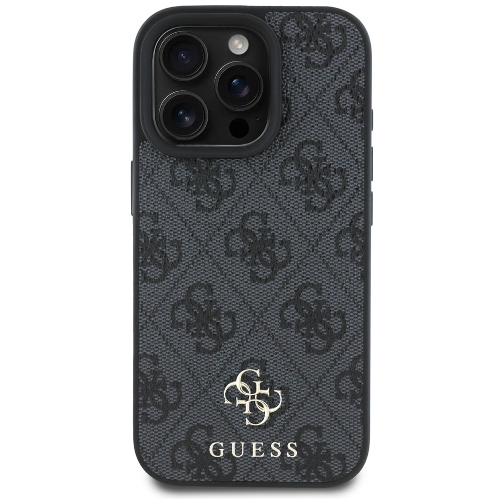 Ovitek MagSafe za Apple iPhone 16 Pro Max, Guess, 4G Small and Classic Logo, črn