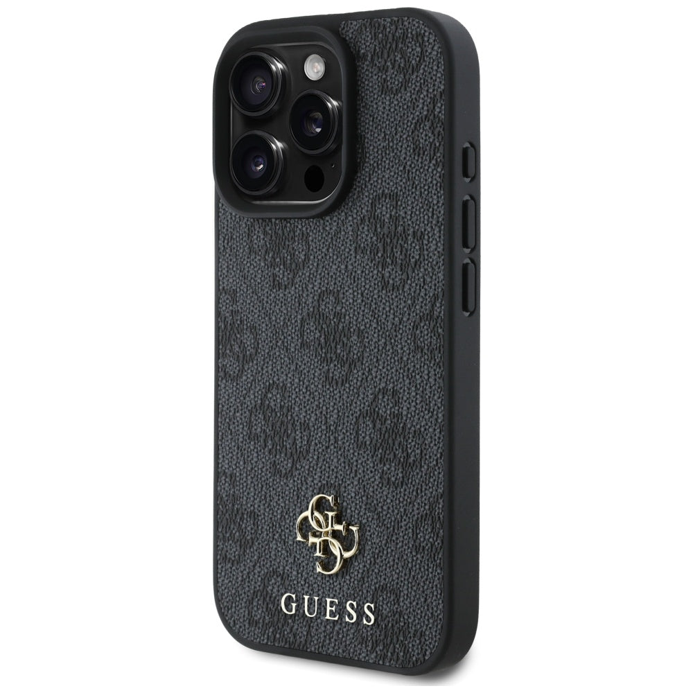 Ovitek MagSafe za Apple iPhone 16 Pro Max, Guess, 4G Small and Classic Logo, črn