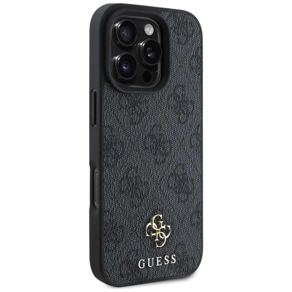Ovitek MagSafe za Apple iPhone 16 Pro Max, Guess, 4G Small and Classic Logo, črn