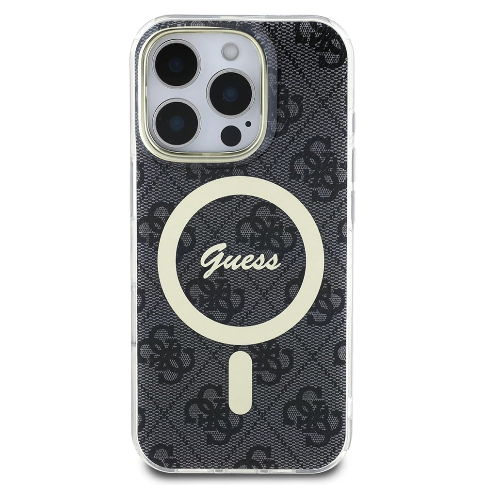 Ovitek MagSafe za Apple iPhone 16 Pro Max, Guess, IML 4G, Črn