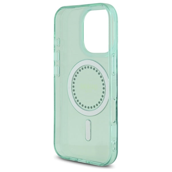 Ovitek MagSafe za Apple iPhone 16 Pro Max, Guess, IML Rhinestone, Zelen