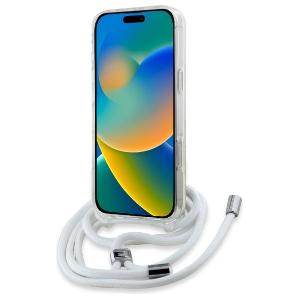 Ovitek MagSafe za Apple iPhone 16 Pro Max, Karl Lagerfeld, IML Crossbody Karl's Head, Prozoren