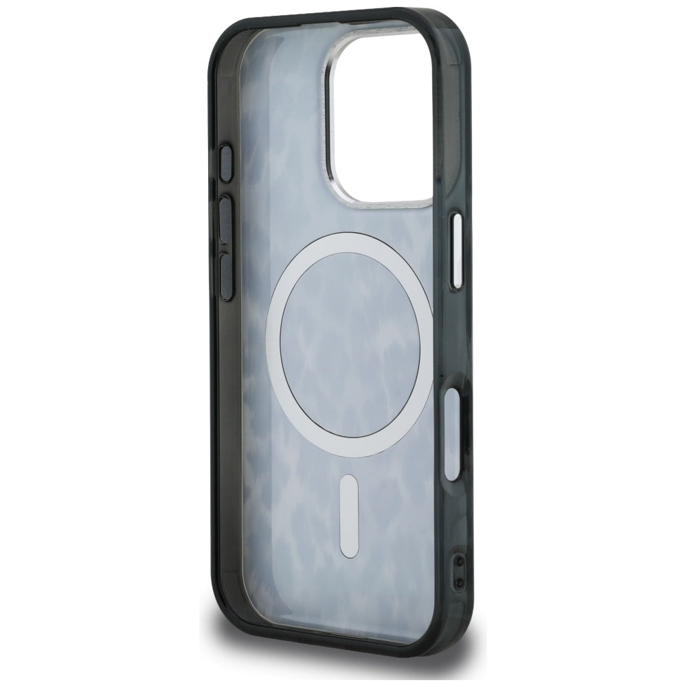 Ovitek MagSafe za Apple iPhone 16 Pro Max, Karl Lagerfeld, IML Leopard vzorec, črn