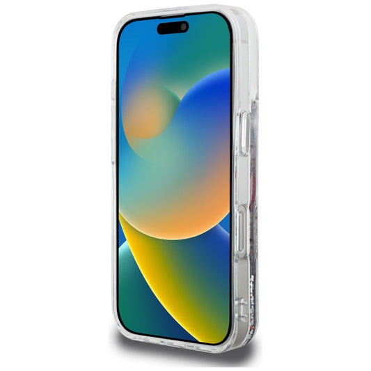 Ovitek MagSafe za Apple iPhone 16 Pro Max, Karl Lagerfeld, Liquid Glitter Choupette Logo, Prozoren