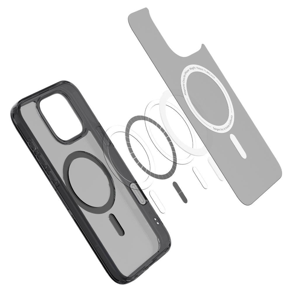 Ovitek MagSafe za Apple iPhone 16 Pro Max, Spigen, Ultra Hybrid T, Satinirano črn ACS08507