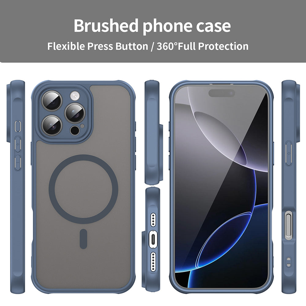 Ovitek MagSafe za Apple iPhone 16 Pro Max, Techsuit, HaloFrost II, Temno moder