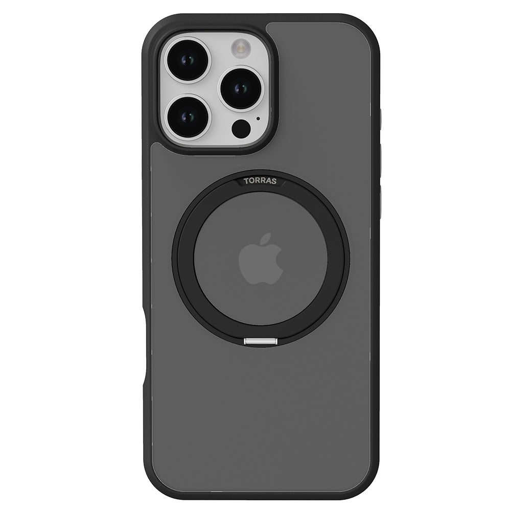 Ohišje MagSafe za Apple iPhone 16 Pro Max, Torras, Ostand Pro, Črna