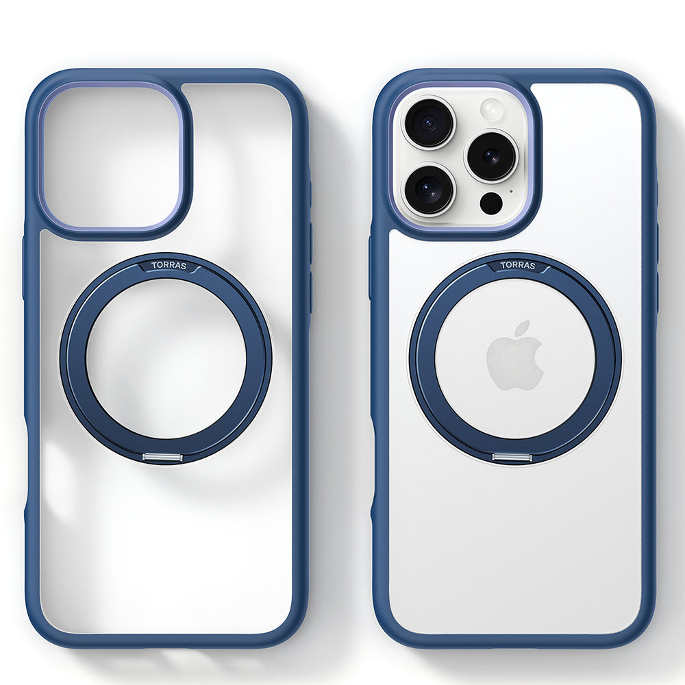 Ovitek MagSafe za Apple iPhone 16 Pro Max, Torras, Ostand R Fusion, Mornarsko modra