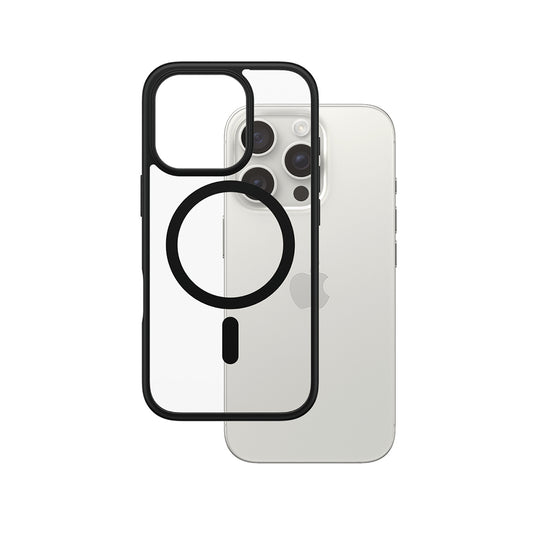 Ovitek MagSafe za Apple iPhone 16 Pro, PanzerGlass, Okvir, Črna prosojnost