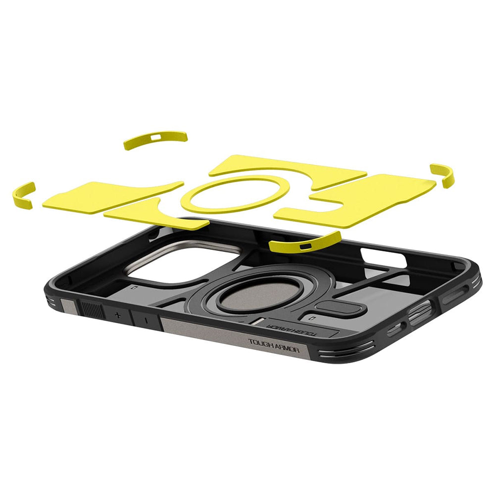 Ovitek MagSafe za Apple iPhone 16 Pro, Spigen, Tough Armor, Siva ACS08145
