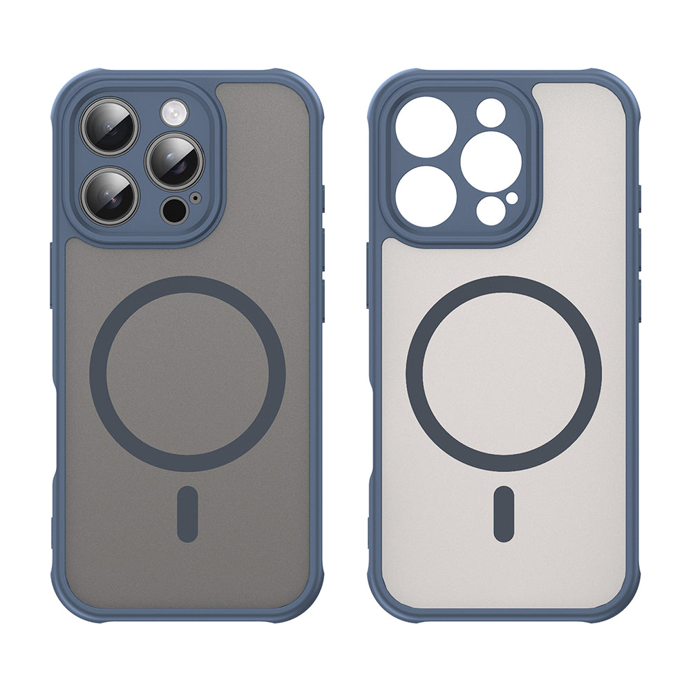 MagSafe ovitek za Apple iPhone 16 Pro, Techsuit, HaloFrost II, Temno modra