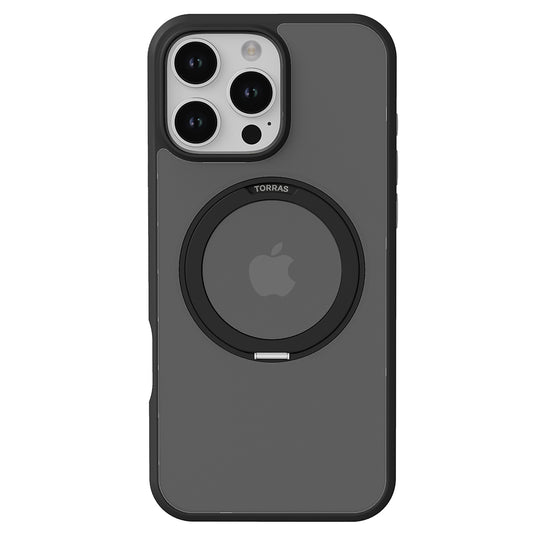 Ovitek MagSafe za Apple iPhone 16 Pro, Torras, Ostand Pro, Črn
