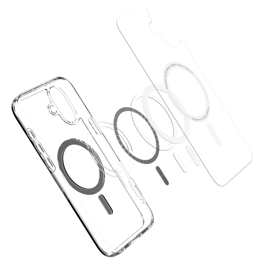 Ovitek MagSafe za Apple iPhone 16, Spigen, Ultra Hybrid, Črn ACS08206