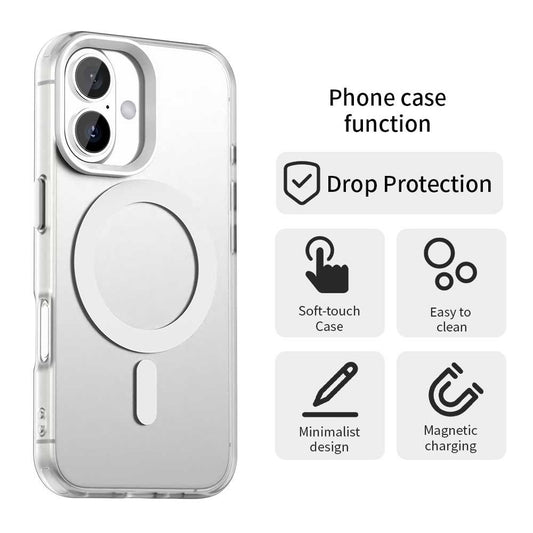 MagSafe ovitek za Apple iPhone 16, Techsuit, CandyCase, Bela