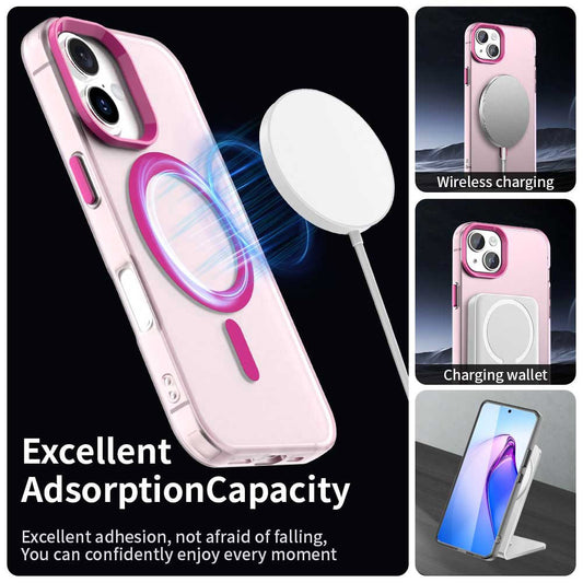 MagSafe ovitek za Apple iPhone 16, Techsuit, CandyCase, roza
