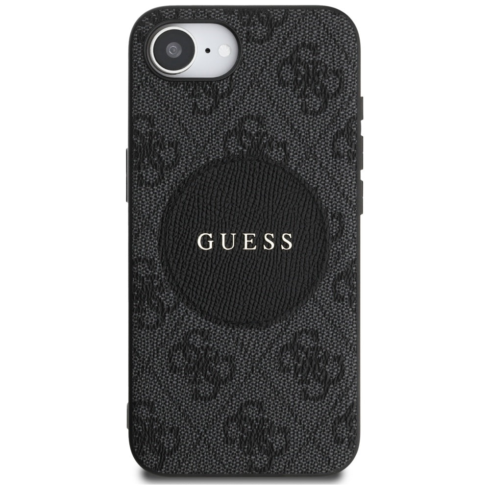Ovitek MagSafe za Apple iPhone 17e / 16e, Guess, 4G Circle Classic Logo, rjava