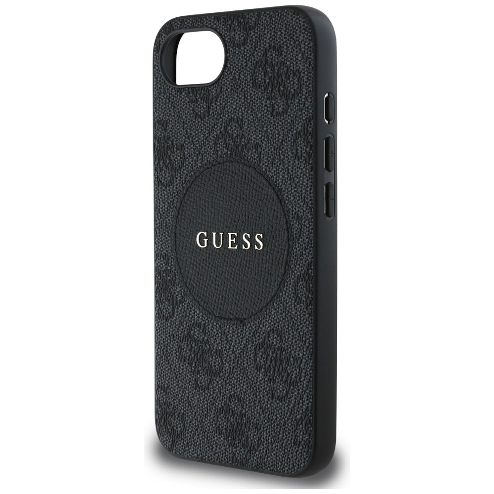 Ovitek MagSafe za Apple iPhone 17e / 16e, Guess, 4G Circle Classic Logo, rjava