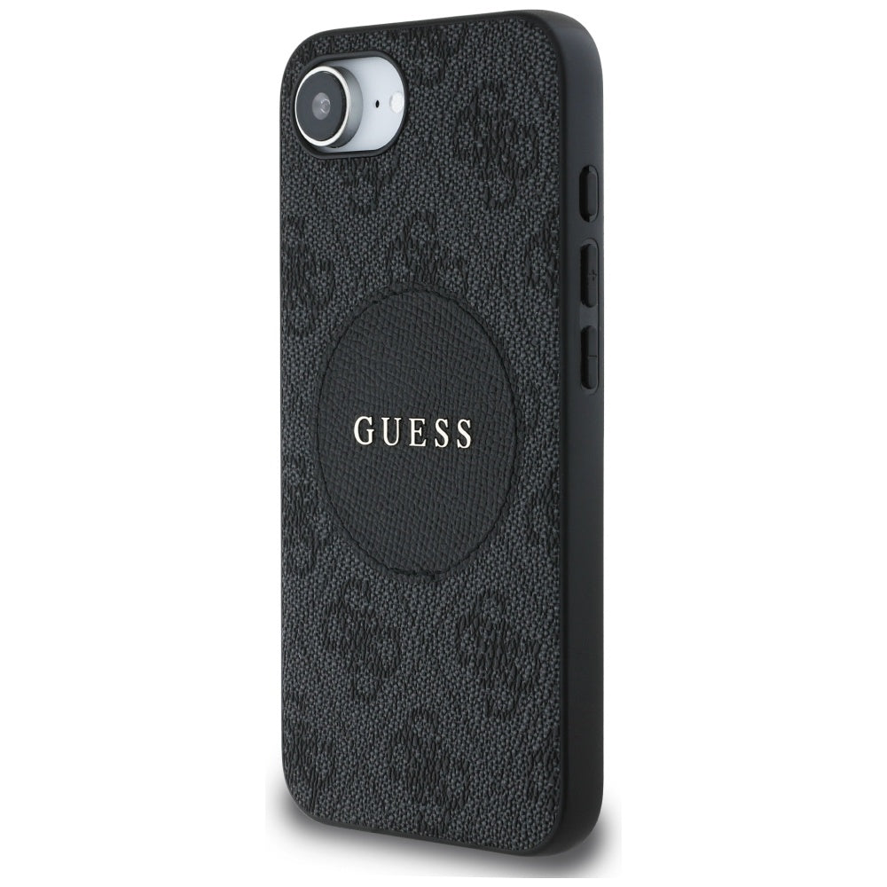 Ovitek MagSafe za Apple iPhone 17e / 16e, Guess, 4G Circle Classic Logo, črn