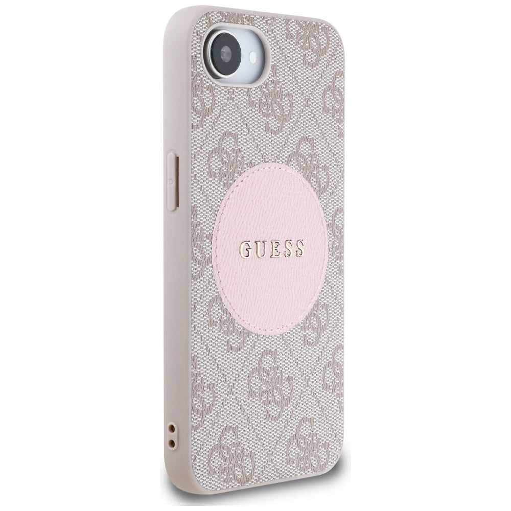 Ovitek MagSafe za Apple iPhone 17e / 16e, Guess, 4G Circle Classic Logo, Roza