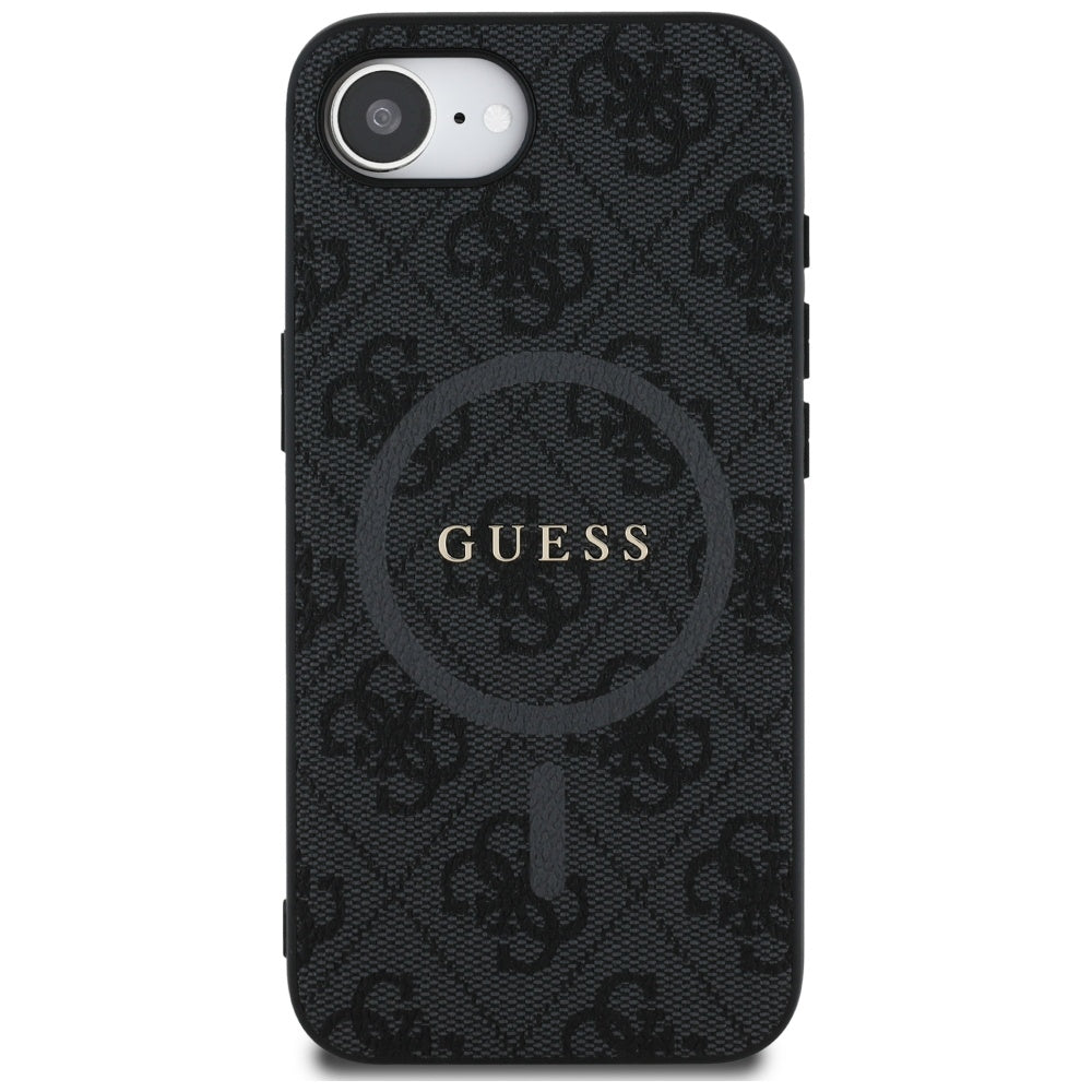 Ovitek MagSafe za Apple iPhone 17e / 16e, Guess, 4G Ring Classic Logo, črn
